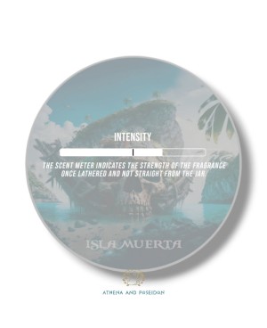 HAGS Isla Muerta shaving soap Osiris base  scent intensity